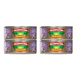 Genova Premium Yellowfin Tuna in Garlic and Tuscan Herb Infused Olive Oil, Wild Caught, Solid Light, 5 oz. Can (Pack of 4)