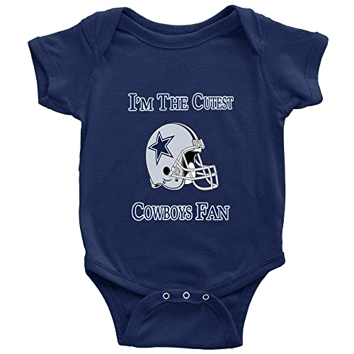 Image of Snagminio I'm The Cutest Cowboys Fan Bodysuit Unisex Baby One-Piece