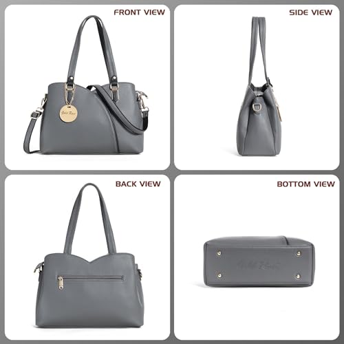 Image of Gold Rose Women's Vegan Leather Handbag - Stylish Shoulder and Crossbody Bag for Women | Multi-Compartment Office, Party and Daily Use Purse