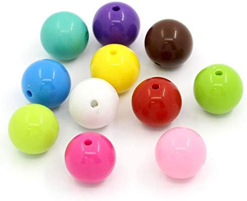 150 Round Multicolor Acrylic Beads 16mm Diameter with 2.3mm Hole - Image 2