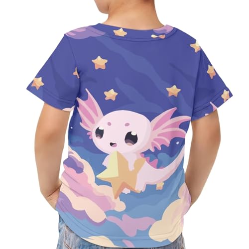 Image of JEOCODY Boys Girls Graphic Tees Funny 3D Printed Short Sleeve T-Shirts 3-16T