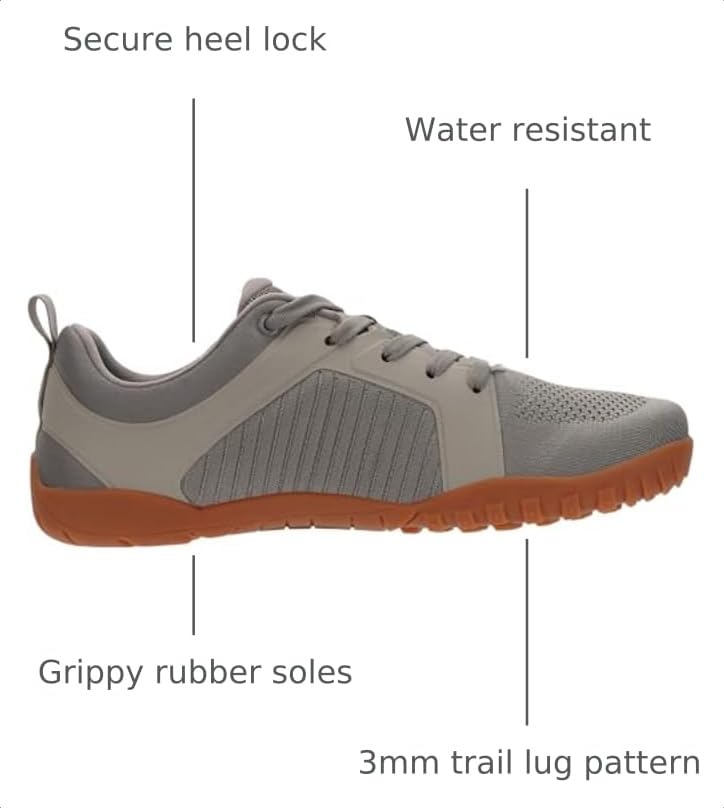 Image of WHITIN Men's Wide Barefoot Trail-Running Shoes W51 | Optimal Traction, Natural Flexibility, Balance & Stability for Cross Training, Outdoor Adventures