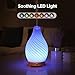 INRORANS Art Glass Essential Oil Diffuser - 160ml Ultrasonic Cool Mist Scent Aroma Aromatherapy Diffuser, Intermittent with Auto Shut-Off Timer Setting &7 Colors Night Light for Home -Ethereal Time