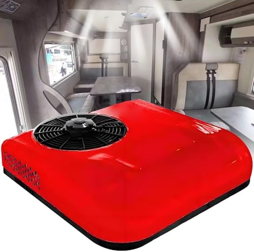 12V/24V RV Rooftop Air Conditioner - Cool Only AC Unit for RVs, Trucks, Campers, Construction Vehicles, Cranes & Tractors - High Efficiency, White, 24V