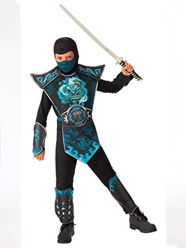 Disfraz completo azul de ninja dragón para niño