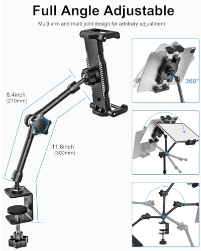 Support de tablette pour bureau en aluminium robuste petit modèle transportable - 3
