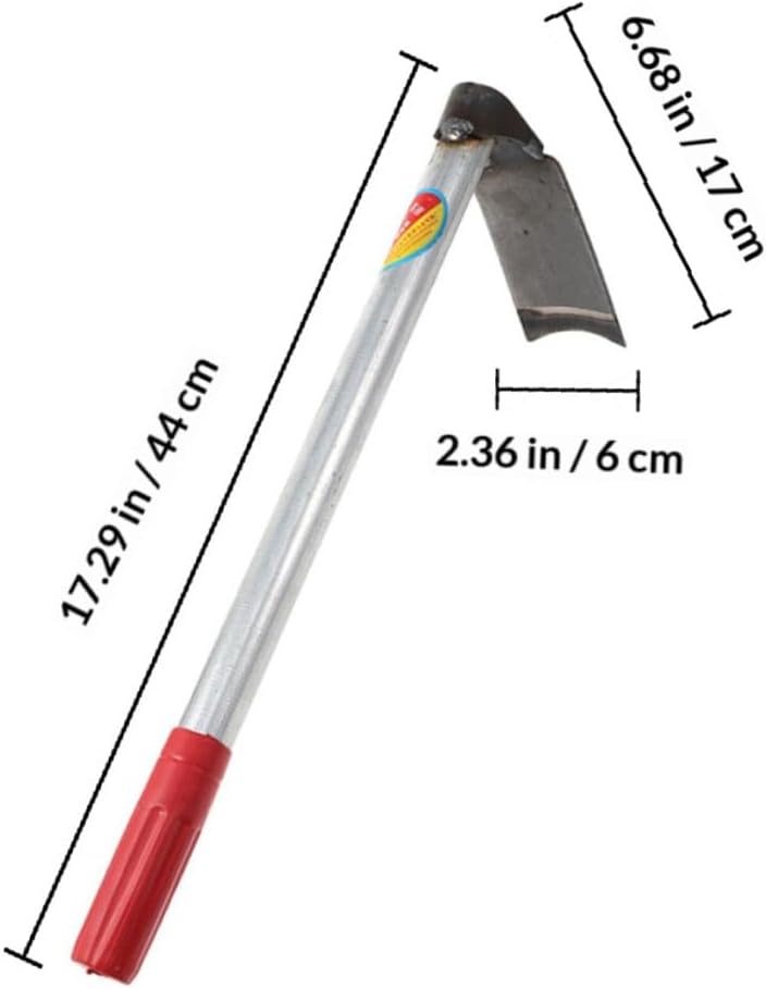 Beaupretty 2pcs Small Stainless Steel Gardening Hoes with Bent Neck for Weeding and Soil Digging, Portable Handheld Garden Weeding Tools for Home Planting and Outdoor Lawn Care