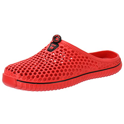 ALEADER Unisex Garden Sandal Clog Shoes Red 10 B(M) US Womens / 8.5 D(M) US Mens