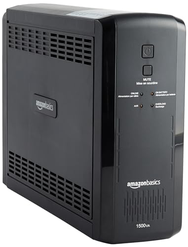 Amazon Basics UPS Battery Backup & Surge Protector 1500VA/900W, 10 Outlets, Line Interactive...