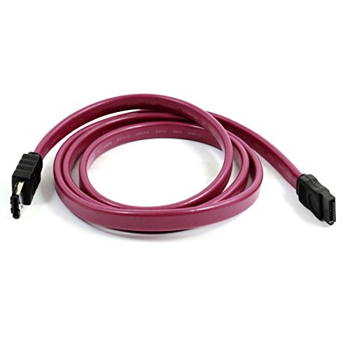Cable adaptador SATA a ESATA 7 Pin fucsia 1 m