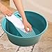 Llazsybz Household Washboard, Laundry Tub, Cleaning Basin, Portable Hand-washing Pants, Green
