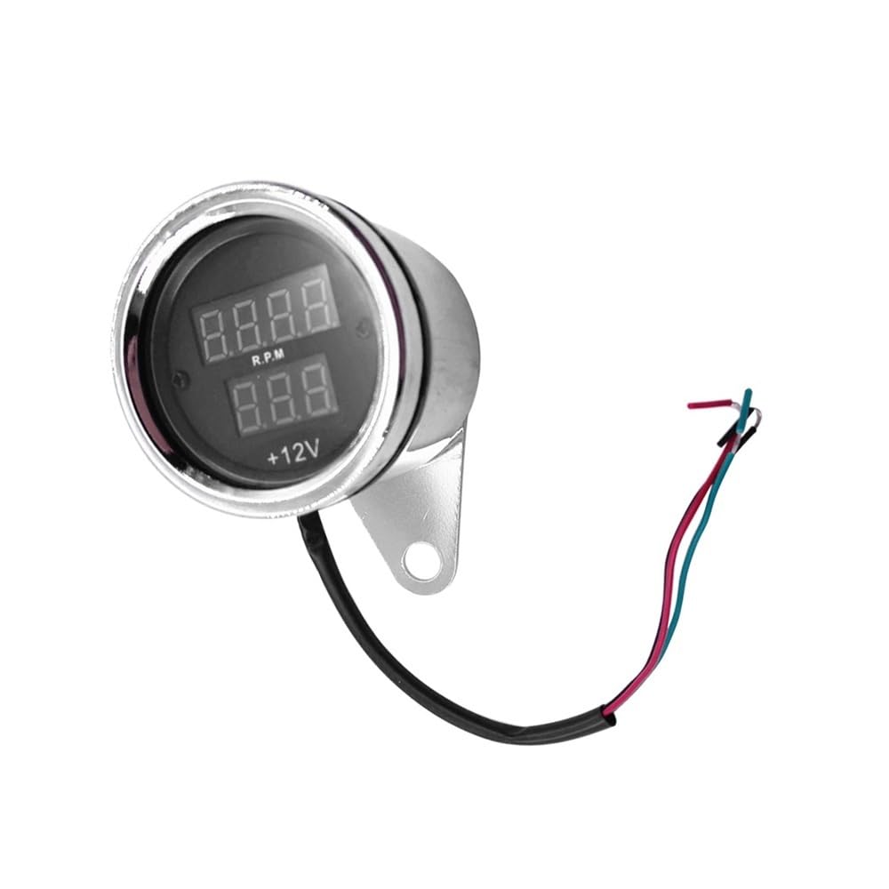 Velocímetro digital Velocímetro Digital Para Motocicleta De 12V, Tacómetro, Medidor Nivel Aceite, Odómetro Velocidad Hierro Y Plata