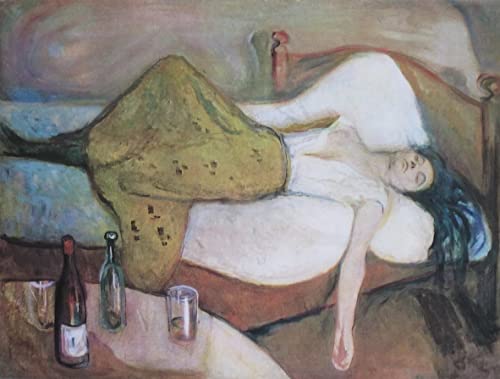 Pintura de Edvard Munch El Día Después, cuadro abstracto en lienzo para decoración de casa 60x90