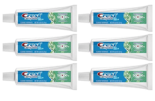 Crest Complete Whitening Scope Minty Toothpaste, Travel Size.85 Oz, (24g) - Pack of 6 - image 1