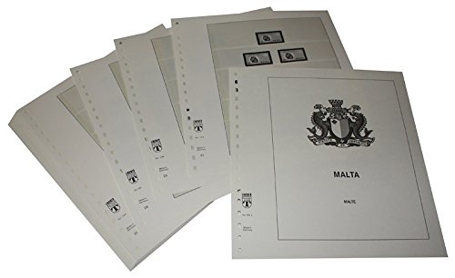 Feuilles pré-imprimées LINDNER Malte 1972-1984 pour album de timbres
