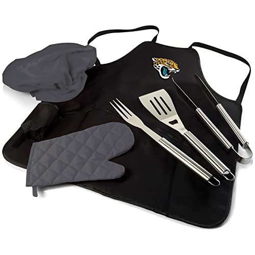 Image of Picnic TIME BBQ Apron Tote Pro Grill Set, (Black with Gray Accents)