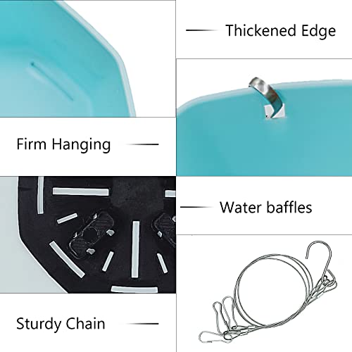 WAIZHIUA 6Pcs Hanging Planter Pot, 15cm Plastic Hanging Basket Flower Pot Plant Holder with Chain Hooks for Indoor Outdoor Garden House Porch Decor (6 Colours) - Image 3