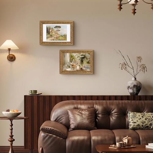 Image of Golden State Art, 8X12 Ornate Finish Photo Frame With White Mat for 7X9 Picture & Real Glass, Color: Bronze