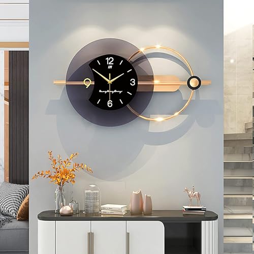 Horloge murale silencieuse moderne en métal fini le tic-tac stressant