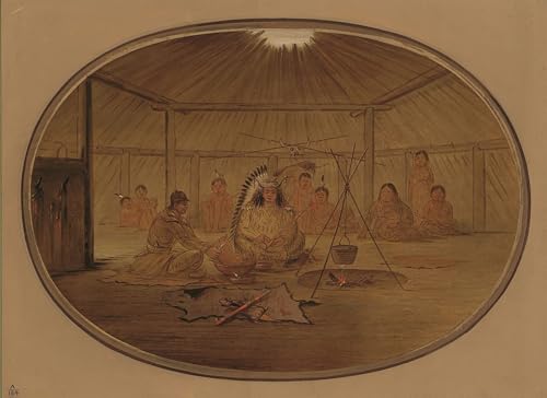 Peinture murale George Catlin affiche sur toile 60x90cm pour séjour