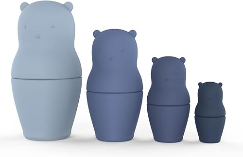 Miniatura 2 de Muñecas de anidación de silicona, muñecas de anidación rusas para niños, juguete educativo Montessori, juego de juguetes para niños pequeños