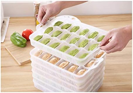 Miniatura 3 de Zerodeko Contenedores de almacenamiento para refrigerador, organizador de bolas de masa hervida de 4 capas, caja de almacenamiento de alimentos