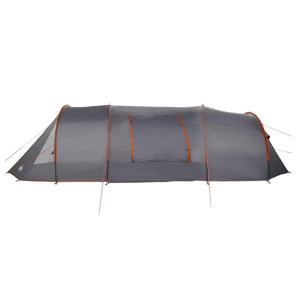 Mangloder Tunnelzelt für 5 Personen Grau Orange 805 x 405 x 211 cm wasserdicht UV-beständig Campingzelt für Garten, Strand, Wandern, Outdoor, Familien, Trekking, leicht, kompakt, robust