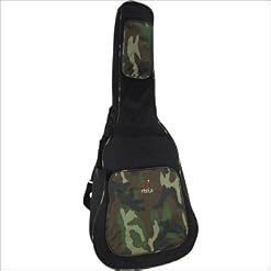 Ortola 1403 Housse pour Guitare Western Noir/Camouflage - Les Beatles, Paul McCartney, John Lennon, RIngo Starr, George Harrison