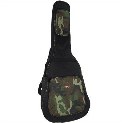 Ortola 1403 Housse pour Guitare Western Noir/Camouflage - Les Beatles, Paul McCartney, John Lennon, RIngo Starr, George Harrison Ortola 1403 Housse pour Guitare Western Noir/Camouflage