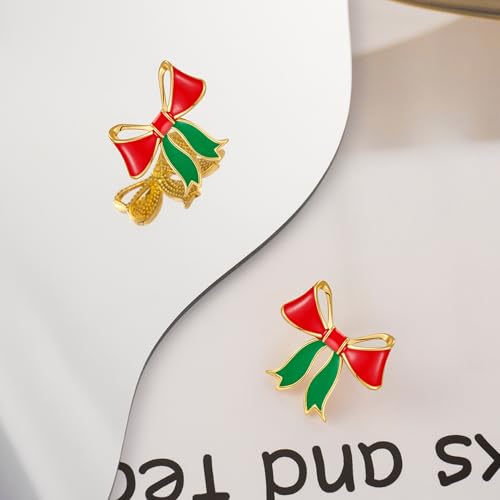 Boucles d'oreilles nœud doré pour femme accessoire minimaliste chic - 6
