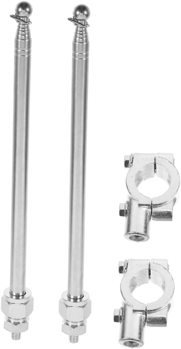 2pcs Retractable Motorcycle Flagpole Set Universal Flag Mount for Bikes Adult Motorcycle Accessories Suitable for Dirt Bikes Sturdy Flag Holder for Outdoor Use