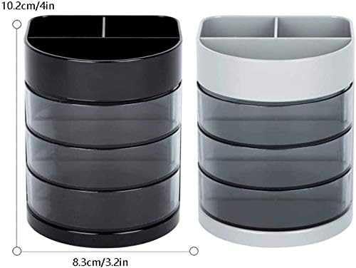 Portapenne multifunzione a 3 ripiani, trasparente, organizer da scrivania per la scuola, portapenne in plastica