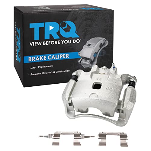 Image of TRQ Front Left Brake Caliper w /Bracket Drivers Side