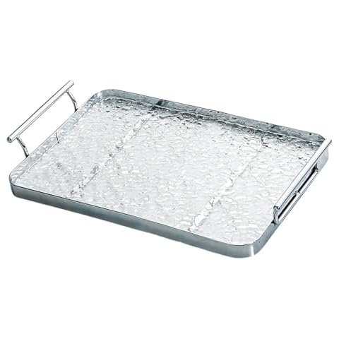 SLHEQING Acrylic Serving Tray with Handles Cover