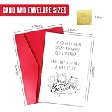 Xuewenmeihua Funny Birthday Card for Husband Wife, Hilarious Grow Old Together Sarcastic Card for Boyfriend Girlfriend, Romantic Gag Gift for Spouse Partner