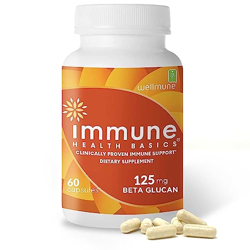 Immune Health Basics Ultra Strength Immunity – Clinically Proven Immune Support – Wellmune Highly Purified Beta Glucan – Gluten-Free, Non-allergenic, Non-GMO and Vegan Capsules – 60 Capsules, 125 mg