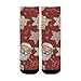 susiyo Artistic Santa Cookie Red Hiking Socks Boy Girls - Cushioned Crew Socks for Kids Soft, Breathable & Seamless Toe for All-Day Comfort