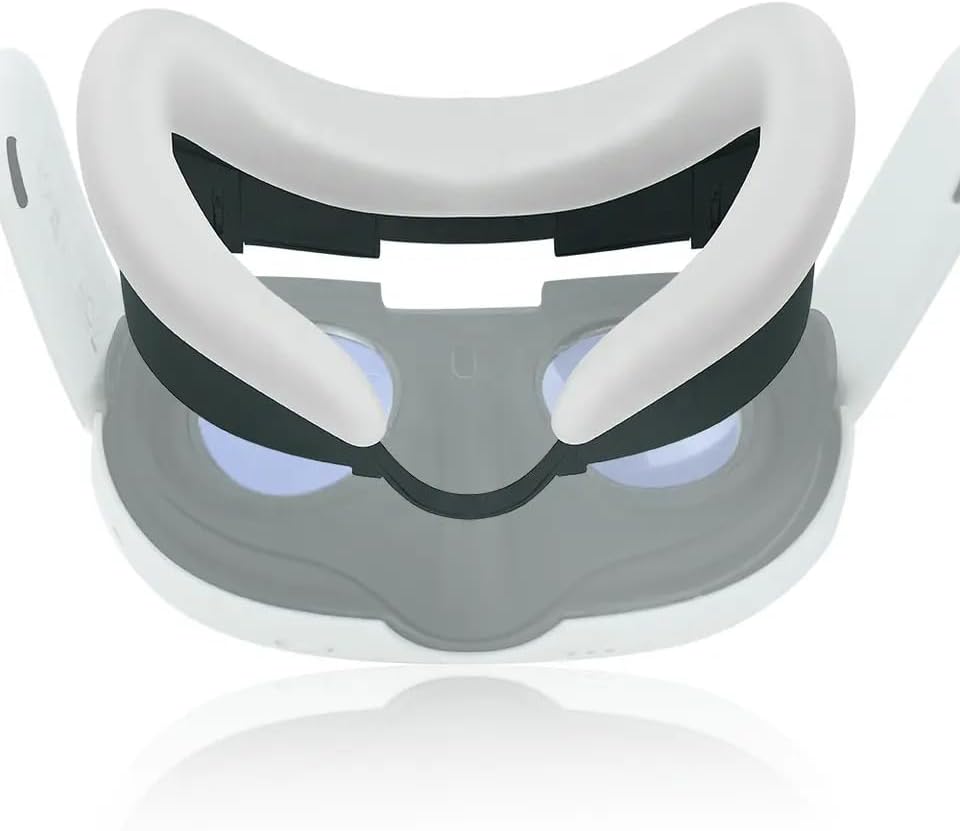 Miniatura 3 de TNE Face Cushion Cover, Nose GuardLight Blocker, Outer Shell, Thumbstick Caps, Lens Pad for Meta Quest 3 Silicone Face Pad Cover, Front Cover, Lens