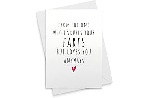 Funny Anniversary Card for Husband, Fart Card for Boyfriend Husband, Funny Anniversary...