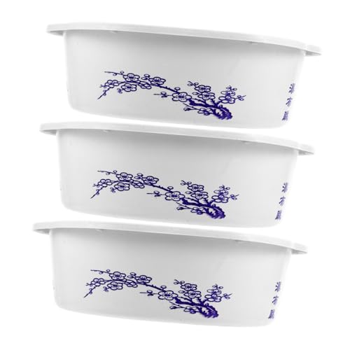 ORFOFE 3 pièces Pot Hydroponique Rond pour Plantes Aquatiques Lotus Nénuphars et Narcisses Bol Décoratif Minimaliste Plastique pour Jardin Intérieur