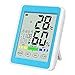 XIXIDIAN Digital Higrometr Thermometr Wilgotność Miernik wilgotności z jumbo Otoczenie dotykowe i podświetlenie Wilgotność temperatury Monitor kryty termometr (Color : Blue)