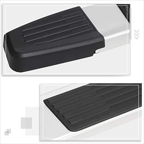 6 Inch Silver Aluminum Running Boards Side Steps Nerf Bars Compatible with 17-19 Silverado Sierra Crew Cab (Pair)