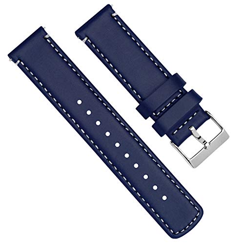 Image of BARTON WATCH BANDS - Top Grain Leather Watch Bands Compatible with Apple Watch Models - 1, 2, 3, 4, 5, 6, 7, 8, 9, 10, SE, Ultra & Ultra 2