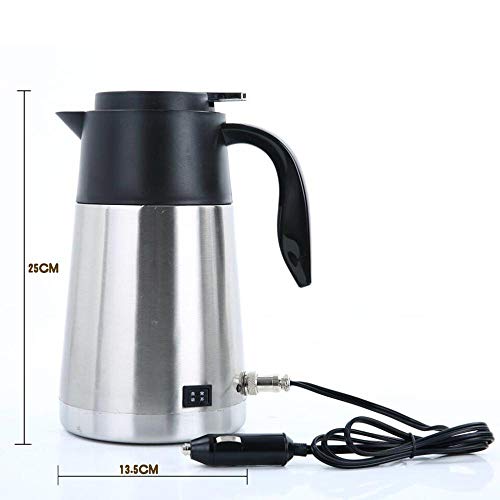 Tetera eléctrica para auto 1300ml acero inoxidable miniatura 7