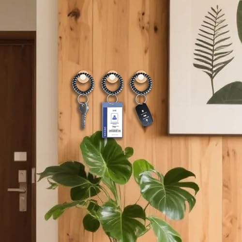 Image of TENOC Spiral Coil Keychain, Anti-lost Key Chain Holder Lanyard Cord for Sauna Outdoor Sports and Gym Pool