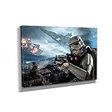 Stormtrooper Battle Canvas Star Wars Canvas Art Wall Art Home Decor (12in x 8in)