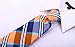 Scott Allan Collection Orange & Blue Ties for Him - Buffalo Plaid for Men - Woven Necktie - Orange and Blue Wedding Ties