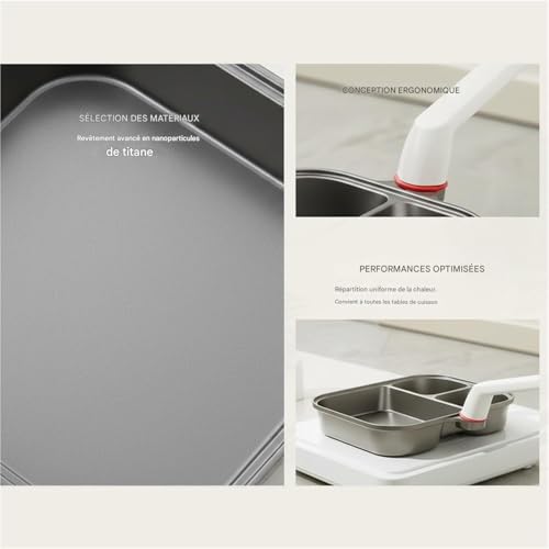 Poêle à œufs antiadhésive ergonomique pour une cuisson maison de haute précision - 8