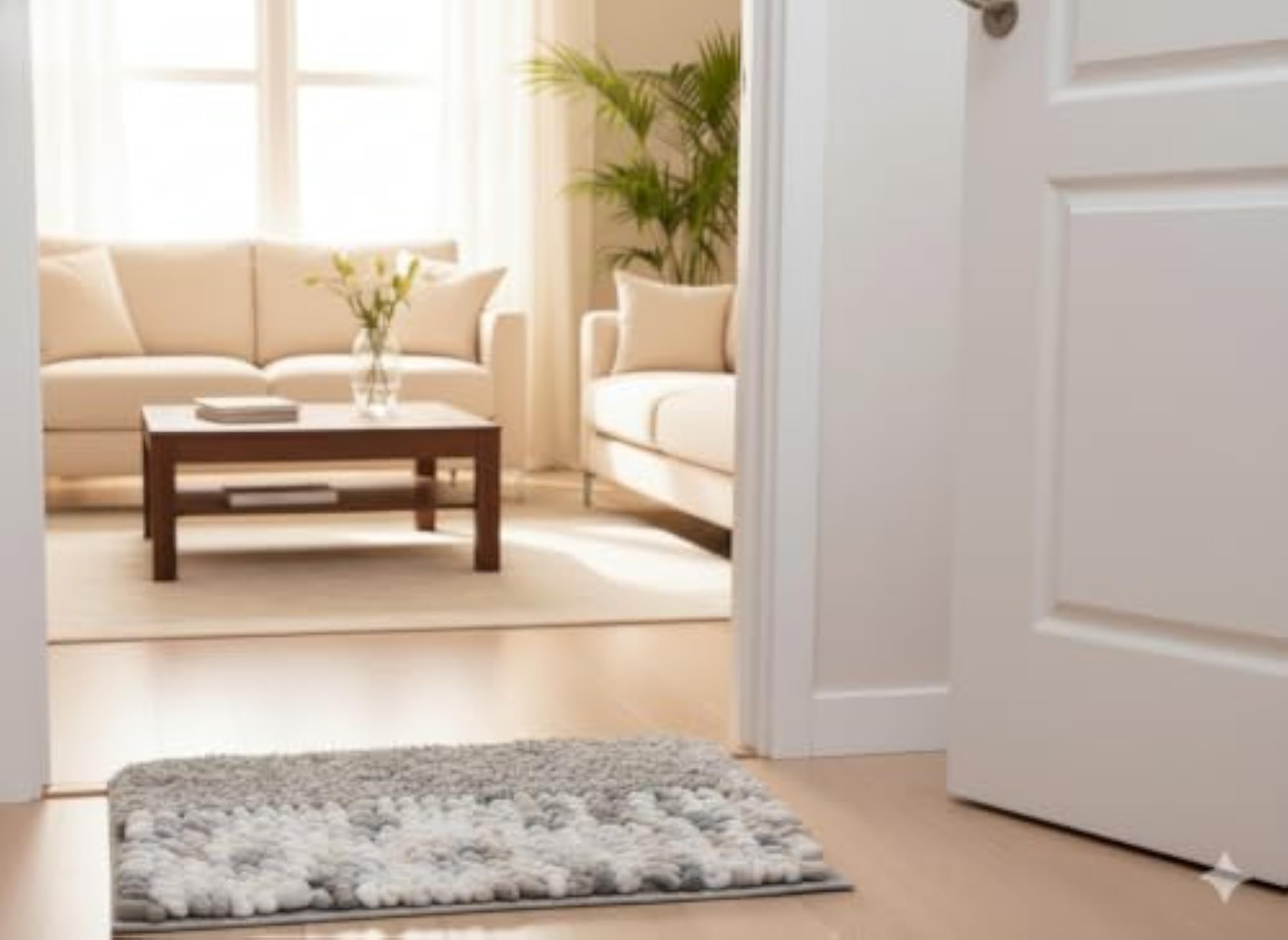 Pebble Luxe Microfiber Bath Mat, Moonstone Grey, Ultra Soft