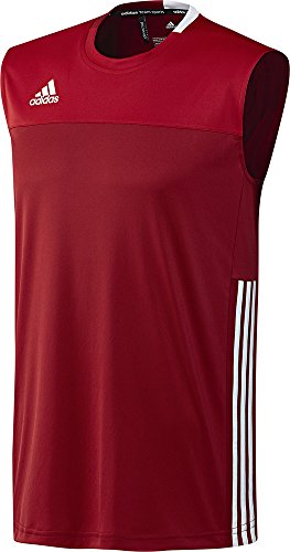 Adidas T16 Men's Fitness Running Sleeveless Tee Shirt Training Vest Top, Power Red/Scarlet – XXS – AJ5283